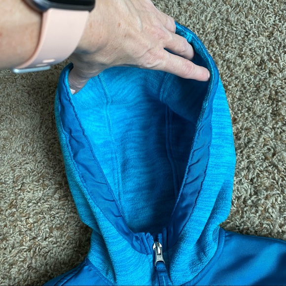 Free Country Teal Fleece Hooded Zip Up Jacket - Picture 7 of 13